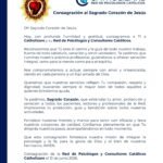 La Red de Psicólogos Católicos Catholizare consagrada al Sagrado Corazón de Jesús